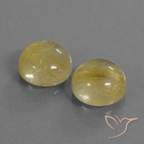 11.53 ct natürliche Erdiges Gelb Rutilquarz-Edelsteine, Runden, Transparent