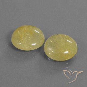 8.43 ct natürliche Sehr helles Dijongelb Rutilquarz-Edelsteine, Runden, Lichtdurchlässig