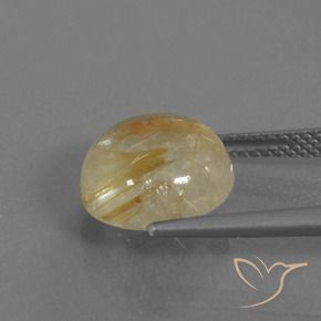 9,17 ctw natürlicher Warmes Braun Rutilquarz, Runden, Transparent