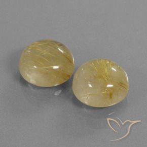 11.22 ct natürliche Dijon Gelb Rutilquarz-Edelsteine, Runden, Transparent