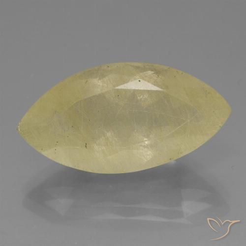 9,17 ctw natürlicher Sehr helles Dijongelb Rutilquarz, Marquise, Transparent