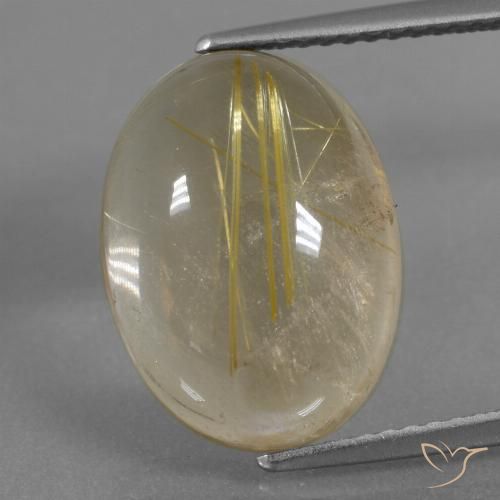 8.09ct Natürlicher Erdiges Gelb Rutilquarz, Oval, Transparent, Photo A