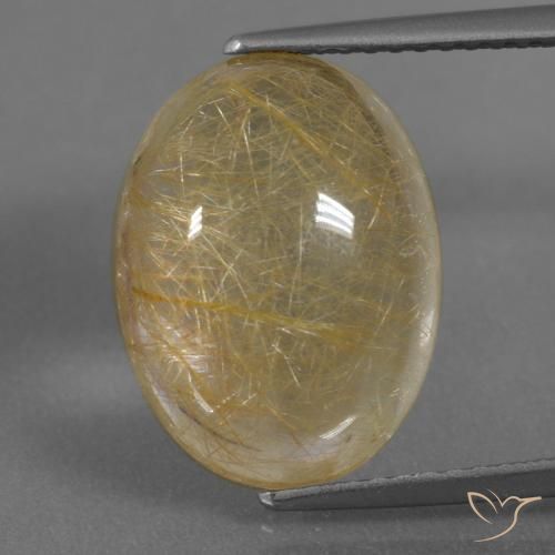 8.11ct Natürlicher Sehr helles Goldbraun Rutilquarz, Oval, Transparent