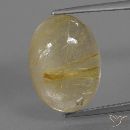 8.69ct Natürlicher Sehr helles Goldbraun Rutilquarz, Oval, Transparent