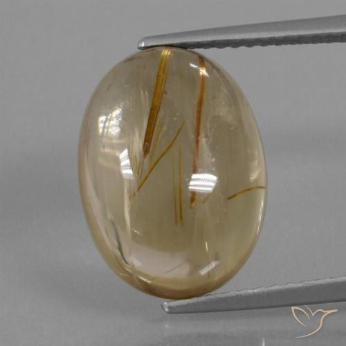 7.85ct Natürlicher Sehr helles Goldbraun Rutilquarz, Oval, Transparent