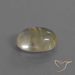 9,17 ctw natürlicher hellgelb Rutilquarz, Oval, Transparent