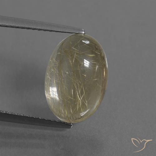 5.19ct Natürlicher Sehr helles Goldbraun Rutilquarz, Oval, Transparent