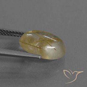 9,17 ctw natürlicher Sehr helles Goldbraun Rutilquarz, Oval, Transparent