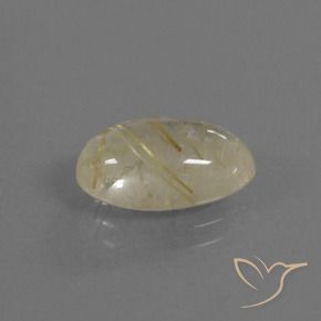9,17 ctw natürlicher hellgelb Rutilquarz, Oval, Transparent