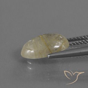 9,17 ctw natürlicher hellgelb Rutilquarz, Oval, Transparent