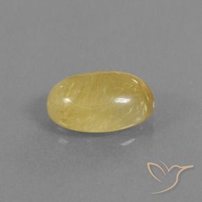 9,17 ctw natürlicher Blasses Gelb Rutilquarz, Oval, Transparent