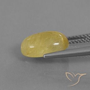 9,17 ctw natürlicher Blasses Gelb Rutilquarz, Oval, Transparent