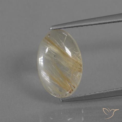 3.25ct Natürlicher hellgelb Rutilquarz, Oval, Transparent