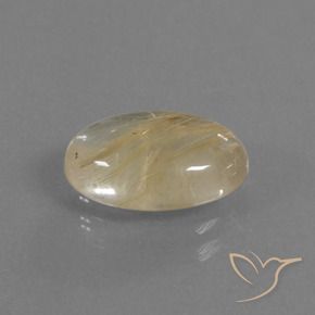 9,17 ctw natürlicher hellgelb Rutilquarz, Oval, Transparent