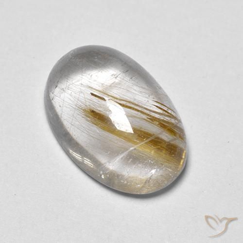 3.92ct Natürlicher Erdiges Gelb Rutilquarz, Oval, Transparent, Photo A