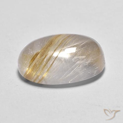 9,17 ctw natürlicher Erdiges Gelb Rutilquarz, Oval, Transparent