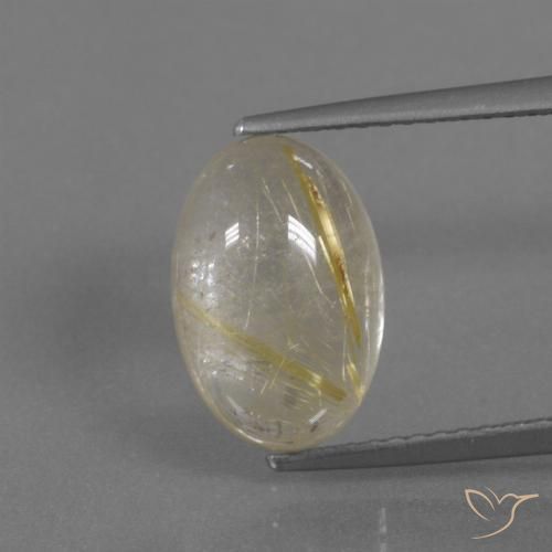3.92ct Natürlicher Toskana Gelb Rutilquarz, Oval, Transparent