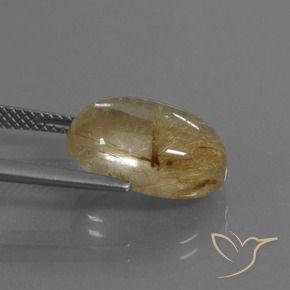 9,17 ctw natürlicher Sehr helles Goldbraun Rutilquarz, Oval, Transparent