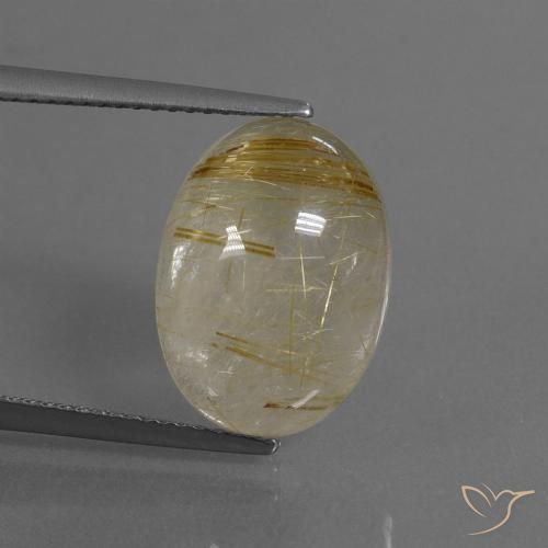 8.12ct Natürlicher Sehr helles Goldbraun Rutilquarz, Oval, Transparent