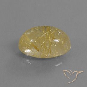 9,17 ctw natürlicher Erdiges Gelb Rutilquarz, Oval, Transparent