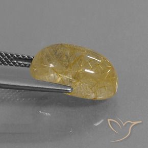 9,17 ctw natürlicher Erdiges Gelb Rutilquarz, Oval, Transparent