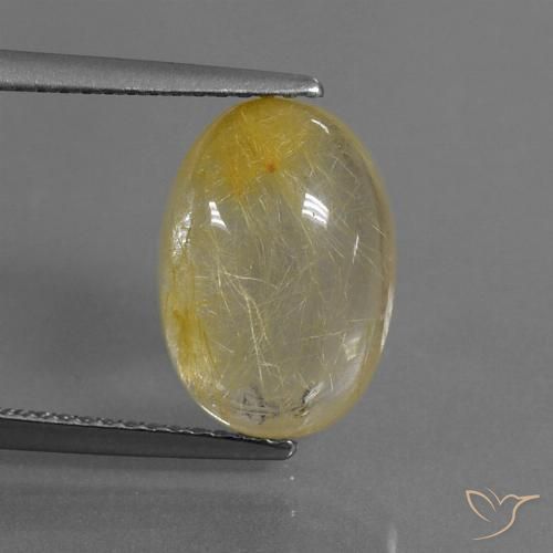 4.79ct Natürlicher Toskana Gelb Rutilquarz, Oval, Transparent