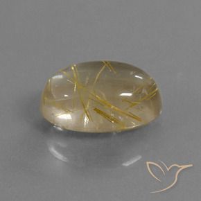 9,17 ctw natürlicher Sehr helles Goldbraun Rutilquarz, Oval, Transparent