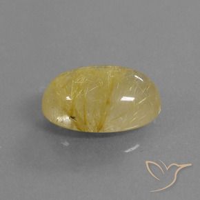 9,17 ctw natürlicher Helles Gold Rutilquarz, Oval, Transparent