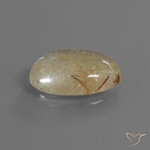 9,17 ctw natürlicher Sehr helles Goldbraun Rutilquarz, Oval, Transparent