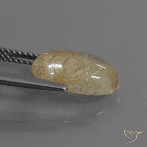 9,17 ctw natürlicher Sehr helles Goldbraun Rutilquarz, Oval, Transparent