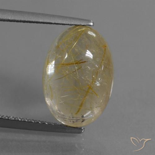 4.81ct Natürlicher Sehr helles Goldbraun Rutilquarz, Oval, Transparent