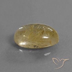 9,17 ctw natürlicher Sehr helles Goldbraun Rutilquarz, Oval, Transparent