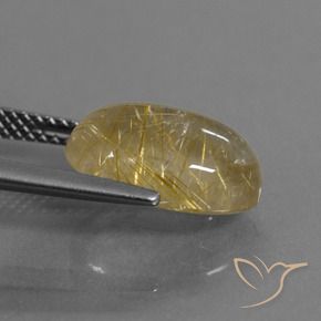 9,17 ctw natürlicher Sehr helles Goldbraun Rutilquarz, Oval, Transparent