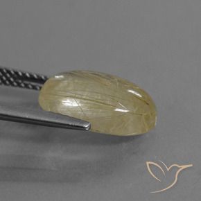9,17 ctw natürlicher Sehr helles Goldbraun Rutilquarz, Oval, Transparent