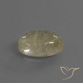 9,17 ctw natürlicher Erdiges Gelb Rutilquarz, Oval, Transparent
