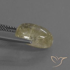 9,17 ctw natürlicher Erdiges Gelb Rutilquarz, Oval, Transparent