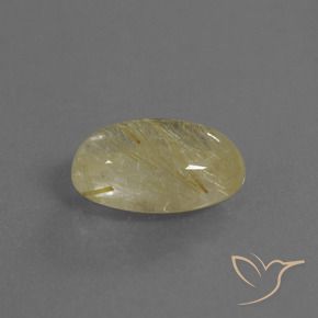9,17 ctw natürlicher hellgelb Rutilquarz, Oval, Transparent