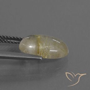 9,17 ctw natürlicher Sehr helles Goldbraun Rutilquarz, Oval, Transparent