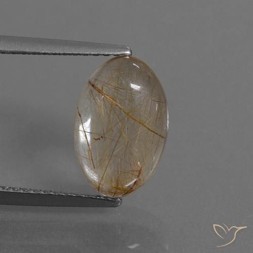 3.06ct Natürlicher Sehr helles Tawny Brown Rutilquarz, Oval, Transparent