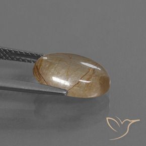 9,17 ctw natürlicher Sehr helles Tawny Brown Rutilquarz, Oval, Transparent