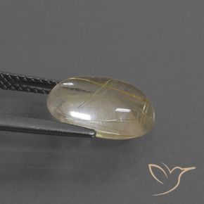 9,17 ctw natürlicher Sehr helles Goldbraun Rutilquarz, Oval, Transparent