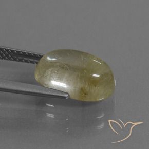 9,17 ctw natürlicher hellgelb Rutilquarz, Oval, Transparent