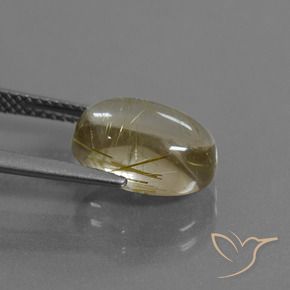 9,17 ctw natürlicher Sehr helles Goldbraun Rutilquarz, Oval, Transparent