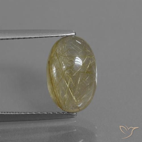9,17 ctw natürlicher Toskana Gelb Rutilquarz, Oval, Transparent