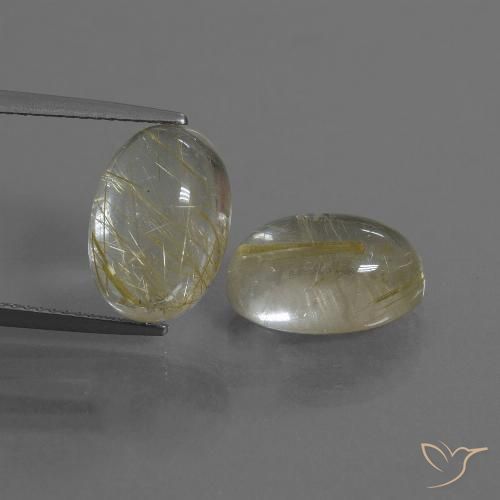11.22ctw Natürlicher hellgelb Rutilquarz, Oval, Transparent, Photo A