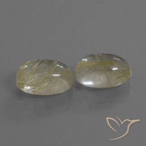 11.22 ct natürliche hellgelb Rutilquarz-Edelsteine, Oval, Transparent