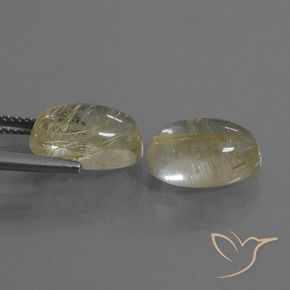 11.22 ct natürliche hellgelb Rutilquarz-Edelsteine, Oval, Transparent