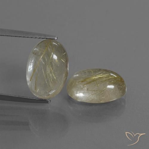 10.24ctw Natürlicher Toskana Gelb Rutilquarz, Oval, Transparent