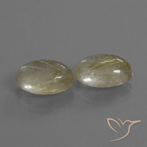 10.24 ct natürliche Toskana Gelb Rutilquarz-Edelsteine, Oval, Transparent