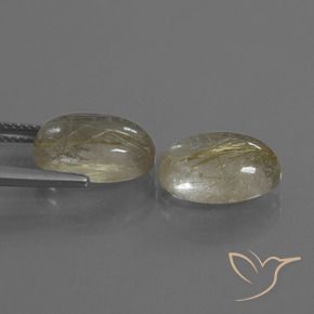 10.24 ct natürliche Toskana Gelb Rutilquarz-Edelsteine, Oval, Transparent